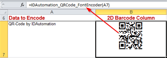 2D QR-Code formula in Excel