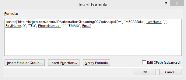 meCard Function