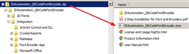 QRCode Font Windows Installer for Excel