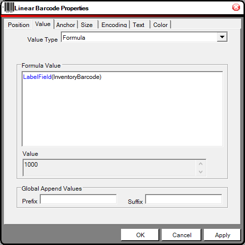 Using the Serial Number in a VB Script Label.