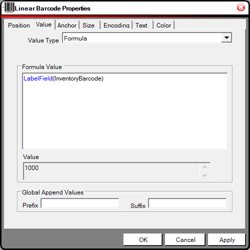 Using the serial number in a VB Script label.