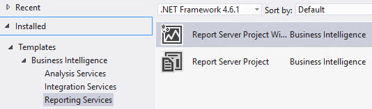The Reporting Services Report Server Project Wizard