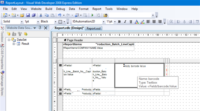 Check the result in Visual Web Developer or Visual Studio