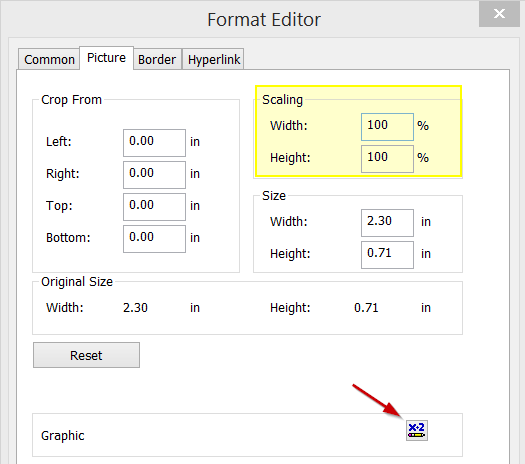 The Graphic Location formula icon