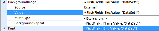 select the corresponding field expression