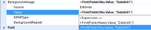 Select the corresponding field expression