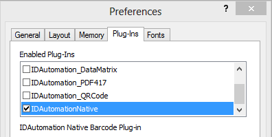 Ensure IDAutomationNat Plugin is enabled.