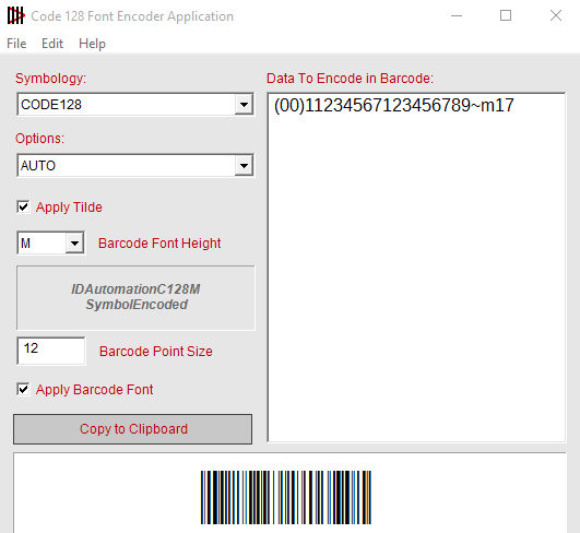 Code 128 Font Encoder App Windows 11 download