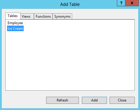 Add a Table to the SSRS Report.