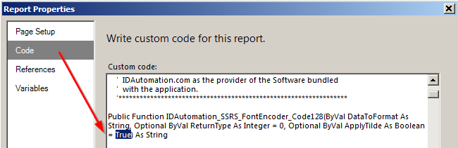 Font encoder parameters