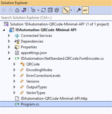 The barcode streaming API Visual Studio Project