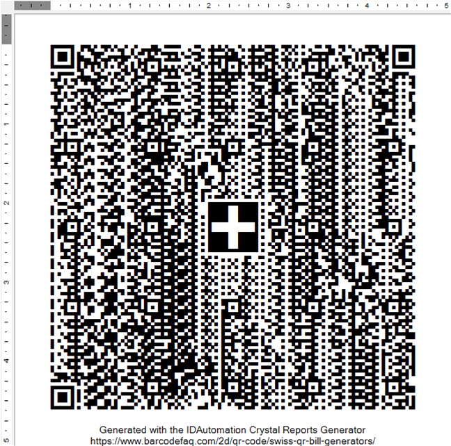 Crystal Reports QR Code With Swiss QR, TLV and Base64