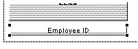 Placing the text interpretation field above the barcode.