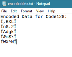 Verify that the data is encoded in the text file. 