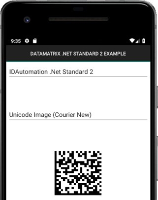 Data Matrix .NET Standard in Xamarin