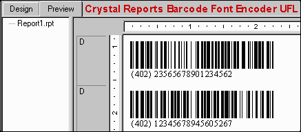 Crystal Reports Barcode Font Encoder UFL