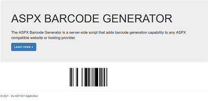 GS1 DataBar Barcode in ASPX environment.