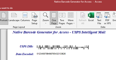 Access USPS Barcode Generator