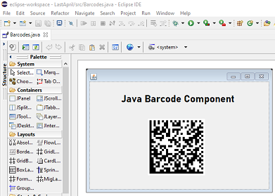 Java Data Matrix 2D Barcode Generator screenshot