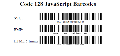 Code 128 barcode in a JavaScript environment. Code 128 in a JavaScript environment.