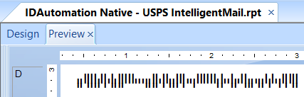 USPS Intelligent Mail symbol within Crystal Reports.