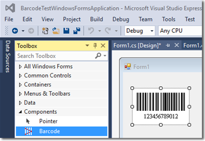 .NET Windows Forms Barcode Control DLL screenshot