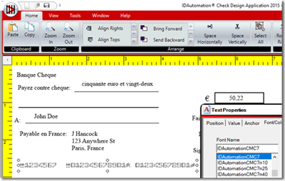 MICR CMC7 Font Advantage Package screenshot