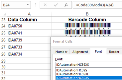 Free Code 39 Barcode Font screenshot