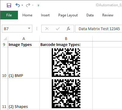Data Matrix Excel Barcode Generator 19.09 full Data Matrix Excel Barcode Generator full screenshot