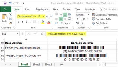 GS1-128 Barcode Font Suite screenshot