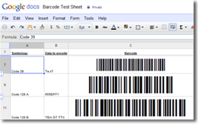 Sheets 2D Barcode Generator for Google screenshot