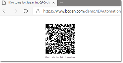 Streaming Barcode Server for IIS screenshot