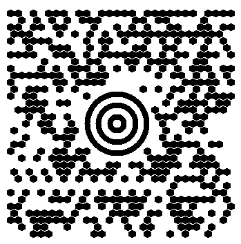 MaxiCode Barcode Generated From a Font