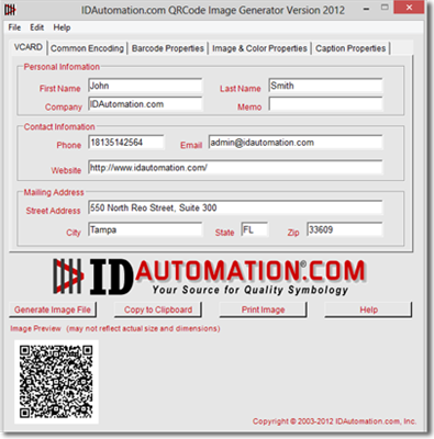 Linear + 2D Barcode Image Generator software