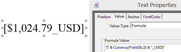 Format data source for Security Font