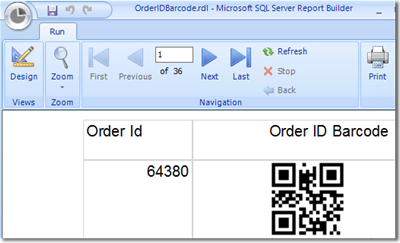 Native SSRS Barcode Generator screenshot