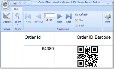 SSRS DotCode 2D Barcode Generator