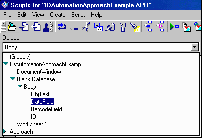 In Lotus Approach, the Barcode DataField Contains the Data-To-Encode