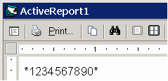 Asterisks must appear at the beginning and end of the data for Code 39 barcodes