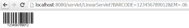 Servlet Barcode Generated from Apache Tomcat