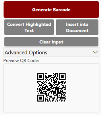 QR Code Barcode Addin for Microsoft Word