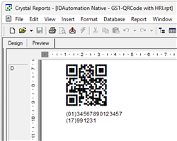 Native Barcode Generator for Crystal Reports