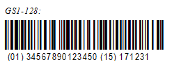 GS1 128 Barcode Generated From a Font GS1 128 Barcode Generated From a Font