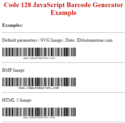 Native JavaScript Barcode Generator
