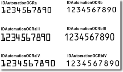 OCR-A & OCR-B Font Package