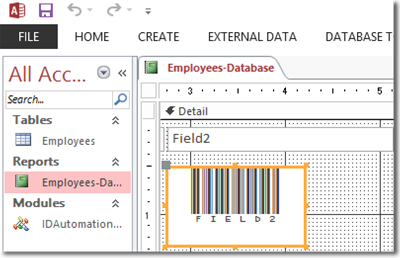 Native Barcode Generator for Microsoft Access