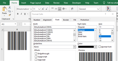 Premiere Barcode Font Package